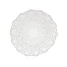 Kit Com 2 Toalha De Bandeja Crochê Redonda 38cm Em Pvc Cor Branco Flor