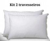 Kit Com 2 Travesseiros Fibra Mista 65cm x 45cm