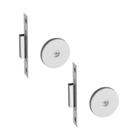 Kit com 2 Und Fechadura Trava Tetra Redonda Cromada Inox IX 11000 Pado