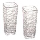 Kit com 2 Vaso Jarro Decorativo De Mesa em Vidro Modelo Bubble Bolhas 300ml