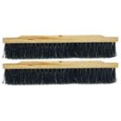 KIT COM 2 VASSOURA ESCOVÃO GARI NYLON DURO 60cm SEM CABO