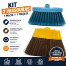 Kit Com 2 Vassouras Piaçava Natural Limpeza Externo Baby Capa Sem Cabo Vassoura Varrer Casa Limpeza Geral Kit Com 2 Vassouras Piaçava Natural Limpeza Externo Baby Capa Sem Cabo Vassoura Varrer Casa Limpeza Geral