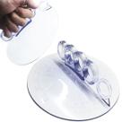 kit com 2 Ventosa Garra 4 Dedos Pvc Cristal 210mm Multiuso Alta Sucção Martelinho Funilaria Tela Alça de Apoio