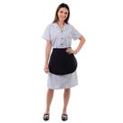Kit com 2 Vestidos Estampados em Tecido Algodão Com Avental para Copeira, Arrumadeira, Doméstica