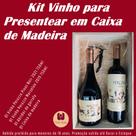 Kit com 2 Vinho Tinto Pinot Noir Peruzzo 750ml Caixa em Madeira piuns