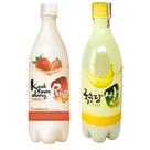 Kit com 2 Vinhos de Arroz Coreano Makgeolli Morango e Banana 750ml