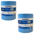 Kit com 2 Wiper Rolo Azul 28X240 Metros com 600 Panos Inoven