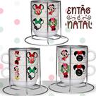 Kit com 2 Xícaras com Suporte - Mickey e Minnie Então e Natal