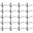 Kit com 20 Adaptador Roscável c/ Flange Fixa Branca 1/2" - Cipla
