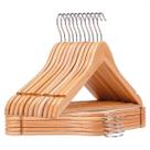 Kit Com 20 Cabides De Madeira Cor Marfim Adulto Luxo Loja