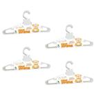 Kit Com 20 Cabides Infantil Bebê & Mamãe Branco Monte Líbano