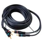 Kit Com 20 Cabo Rca 5 Metros Blindado Emborrachado Som Carro