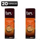 Kit com 20 Cápsulas Café Espresso 3 Três Corações Ameno