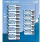 KIT com 20 Pilhas Alcalinas Philips (10 AA /10 AAA) KIT com 20 Pilhas Alcalinas Philips (10 AA /10 AAA)