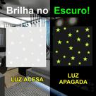 Kit COM 20 Placas Porcelanato Adesivo ESTRELAS FLORESCENTES BRILHA NO ESCURO