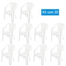 Kit com 20 Poltronas de Plástico Pegasus Branco gelo