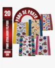 Kit Com 20un, Pano De Prato, Copa Felpudo Atoalhado, Estampas Variadas, 40x60cm, 60g, 85% Algodão