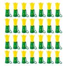 Kit com 24 Mini Cornetas Do Brasil com cordinha Festas Copa Do Mundo Atacado