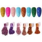 Kit Com 24 Potinhos Glitter Flocado Decoração Brilho Para Unha Encapsulada Kit Com 24 Potinhos Glitter Flocado Decoração Brilho Para Unha Encapsulada