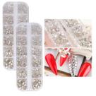 Kit Com 24 Strass Pedrinhas Brilhantes De Múltiplos Tamanhos Prata Para Unhas Nail Art Kit Com 24 Strass Pedrinhas Brilhantes De Múltiplos Tamanhos Prata Para Unhas Nail Art