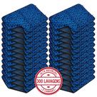 Kit com 24 Tapetes Adestradores de Alta Absorção 100x70 Patinha Azul c/Ganchos - 300 Lavagens