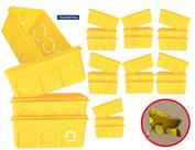 Kit Com 25 Caixas De Luz Para Embutir na Parede Instalação elétrica Retangular Tramontina 4x2