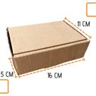 Kit com 25 Caixas de Papelão pequena Sedex 16x11x5 montável envio com segurança embalagem de 1 linha