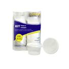 Kit Com 25 Potes 500ml Multiuso Com Tampa Resistente Copozan PP Transparente Hermético Livre de BPA