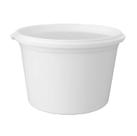 Kit Com 25 Potes Tampa Lacre 1000ml 1L Redondo Branco Para Freezer e Microondas