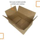 Kit com 25 Unidades de Caixa Grande de Papelão em Kraft 30x20x20 Forte e resistente para envios mudanças e organização