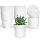 Kit com 28 vasos plásticos para plantas SwinDuck, 10 cm, com pratos Kit com 28 vasos plásticos para plantas SwinDuck, 10 cm, com pratos