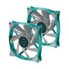 Kit com 2x Cooler FAN Iceberg Thermal IceGale 140mm Cinza e Azul ICEGALE14-A2A