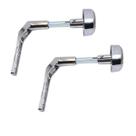kit com 2x Maçaneta Popline Brio, Reta Bola 58mm Cromado Soprano