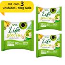 KIT COM 3 Açúcar Light Life Stevia Adoça e Rende 5x mais Stevia Natus 500g