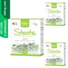 Kit com 3 Adoçante Em Pó Stevia Zero 100 Nat 50 Sachês