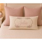 Kit com 3 Almofadas Com Nome Sua Cama com Cara de Novela Personalizada Presente em Alta