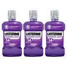 Kit com 3 Antissépticos Bucal Listerine Cuidado Total 250ml
