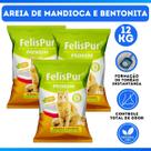 Kit Com 3 Areias de Gato de Mandioca e Bentonita Sem Odor