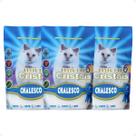 Kit Com 3 Areias Micro Cristais Chalesco 1,8kg Cada Forma Torrões Anti Odor