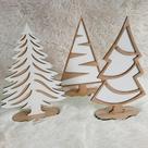 Kit com 3 Árvore de Natal em Mdf de 3mm Pintada Artesanalmente Branca Verde Rose Gold Prata Kit com 3 Árvore de Natal em Mdf de 3mm Pintada Artesanalmente Branca Verde Rose Gold Prata