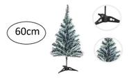 Kit Com 3 Árvore Pinheiro De Natal 50 Galhos Verde Com Neve 60cm A0030