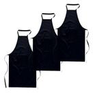 Kit com 3 Avental Frontal Liso Oxford Preto Kit com 3 Avental Frontal Liso Oxford Preto