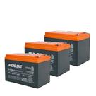 kit com 3 Baterias Pulse 12V 15AH Chumbo Ciclo Profundo Para Scooter Bicicleta Elétrica Bikelete