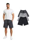 Kit Com 3 Bermuda Moletom Masculina Com Bolso e Cordão Cor:PretoTamanho:G