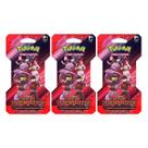 Kit com 3 Blister Unitário Escarlate e Violeta Rivais Predestinados Pokémon Cards Boosters Coleção