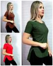 Kit com 3 blusas femeninas tapa bumbum academia fitness