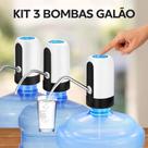 KIT Com 3 Bombas Automáticas Elétricas Para Garrafão Bebedouros Recarregável Usb TOP RIO