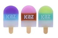 Kit com 3 Borrachas Plásticas com Formato de Picolé - Kaz