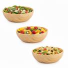 Kit Com 3 Bowls De Bambu Cumbuca Tigela Pequena 18cm
