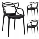 Kit com 3 Cadeiras Allegra Resistente Design Moderno e Conforto para Sala, Escritório e Área Externa